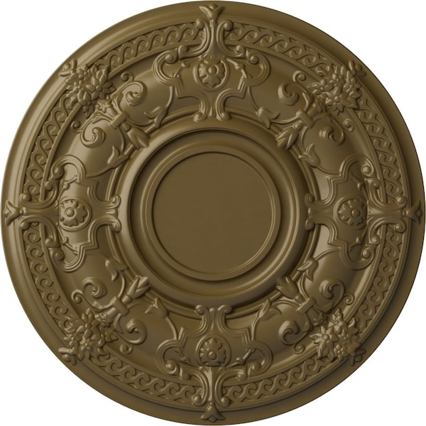 Ekena Millwork Dauphine Ceiling Medallion (Fits Canopies up to 13 1/4"), 33 7/8"OD x 1 3/8"P, Mississippi Mud CM33DAMMF - main